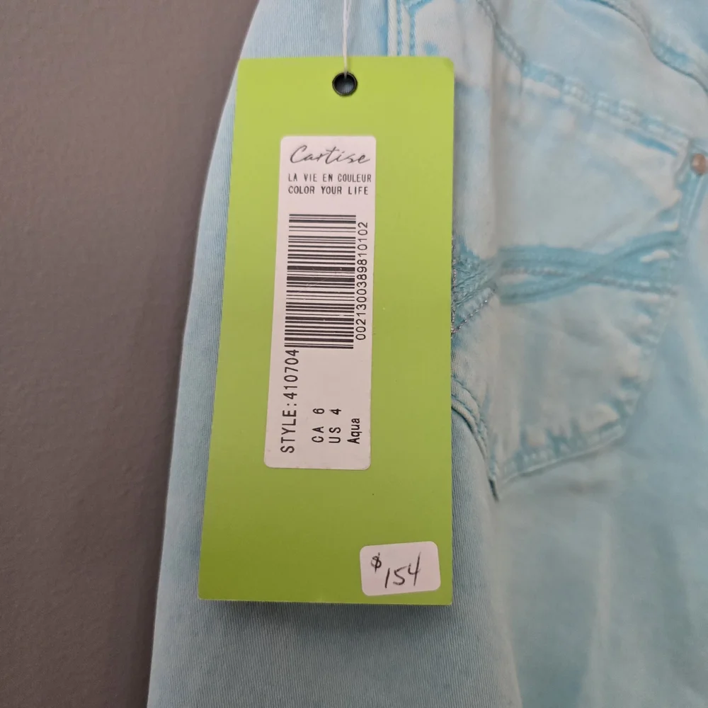 Casual Light Blue Wash Denim Women's  Straight-Leg Pants. Measurememts In Desc - Picture 6 of 8